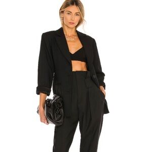 Anine Bing Yves Black High Waist Trouser